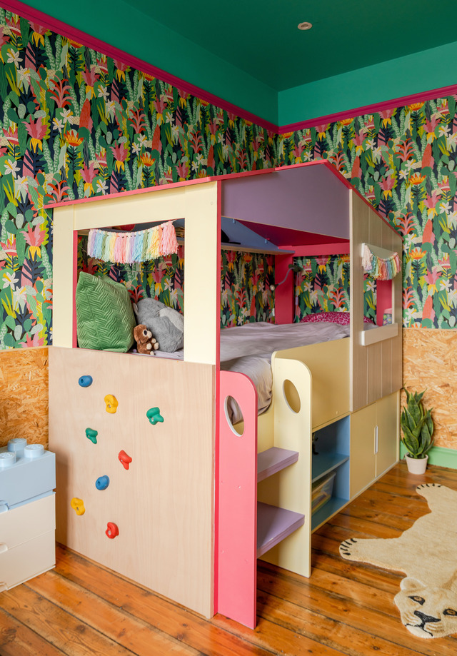 Storage and stylish children's bed within Clapham Colour House