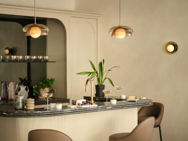 kitchen with layered lighting by Industville