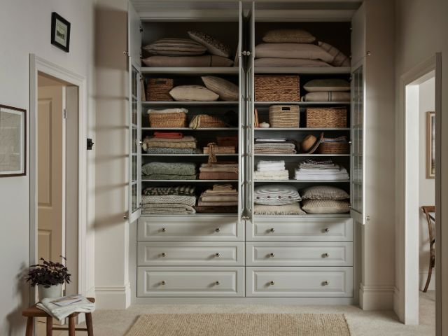 Floor to ceiling built in storage by Sharps