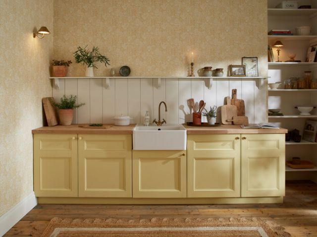 Butter yellow kitchen by Graham & Brown
