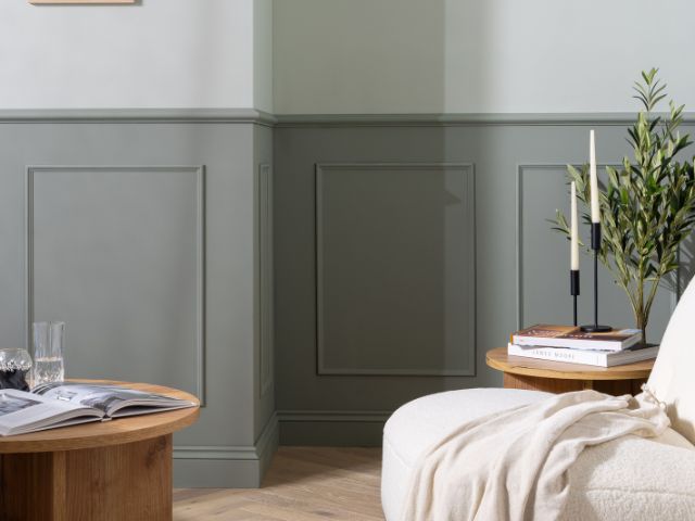 Panelling in a living room by Naturewall