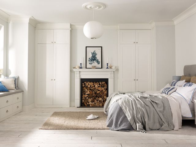 Calming neutral living bedroom by Sharps