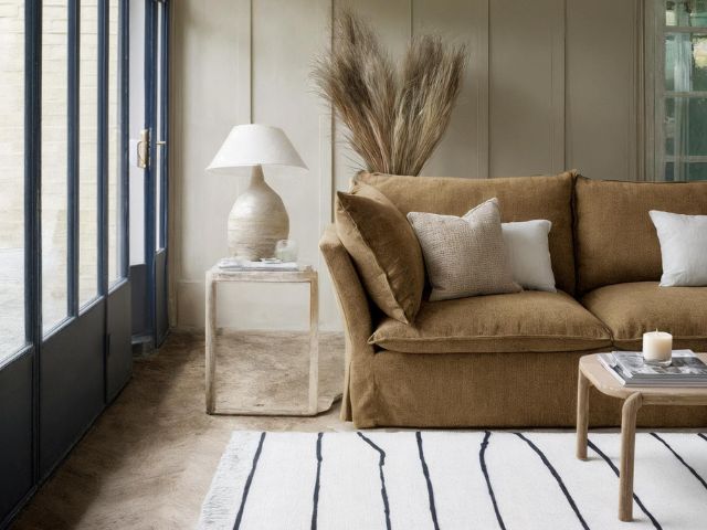 Calming neutral living room by Schplendid