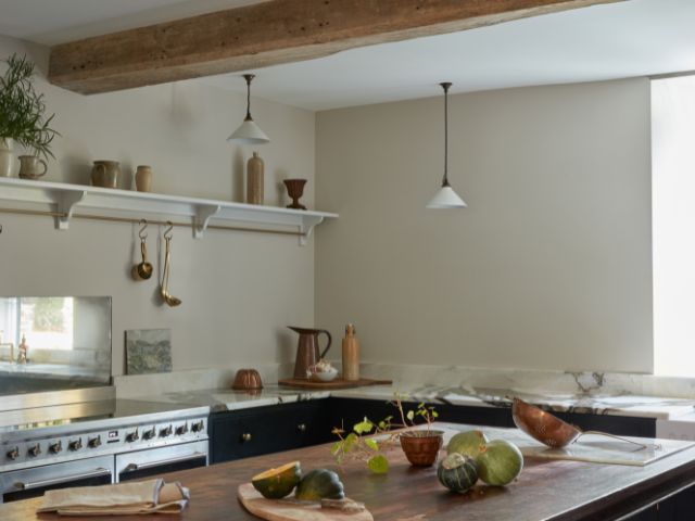 Country style kitchen painted in Earthborn paint