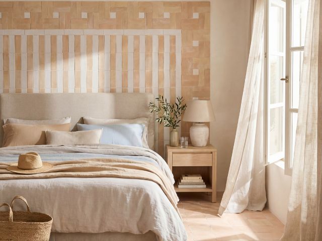 Lived-in bedroom with soft colours