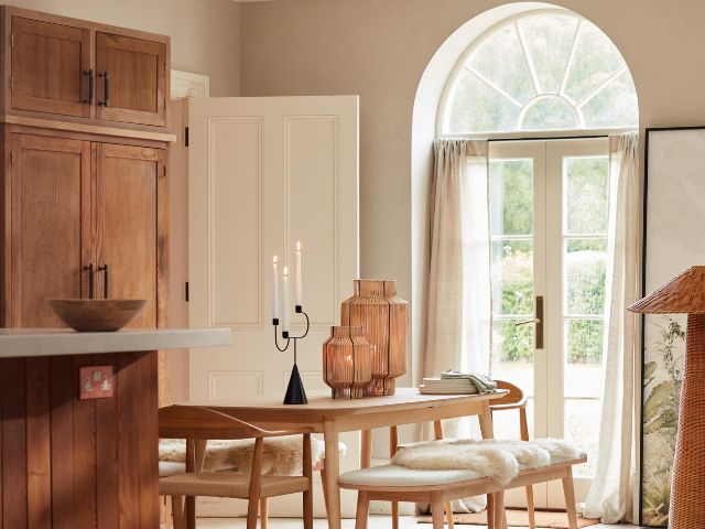 Wooden kitchen and dining table DFS