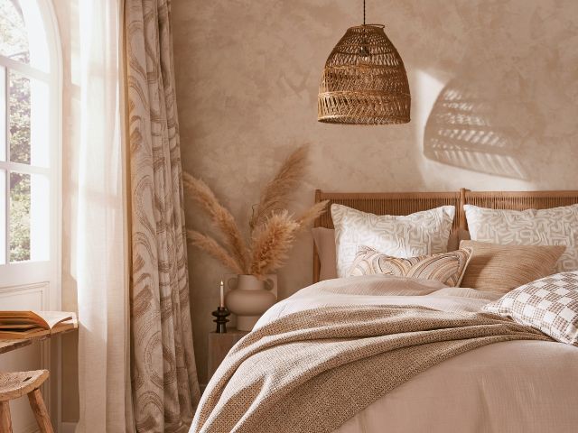 Breezy limewash bedroom