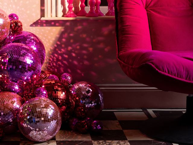 Pink glitter balls by Rockett St George