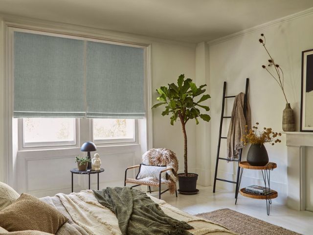 Calming bedroom with Hillarys blinds